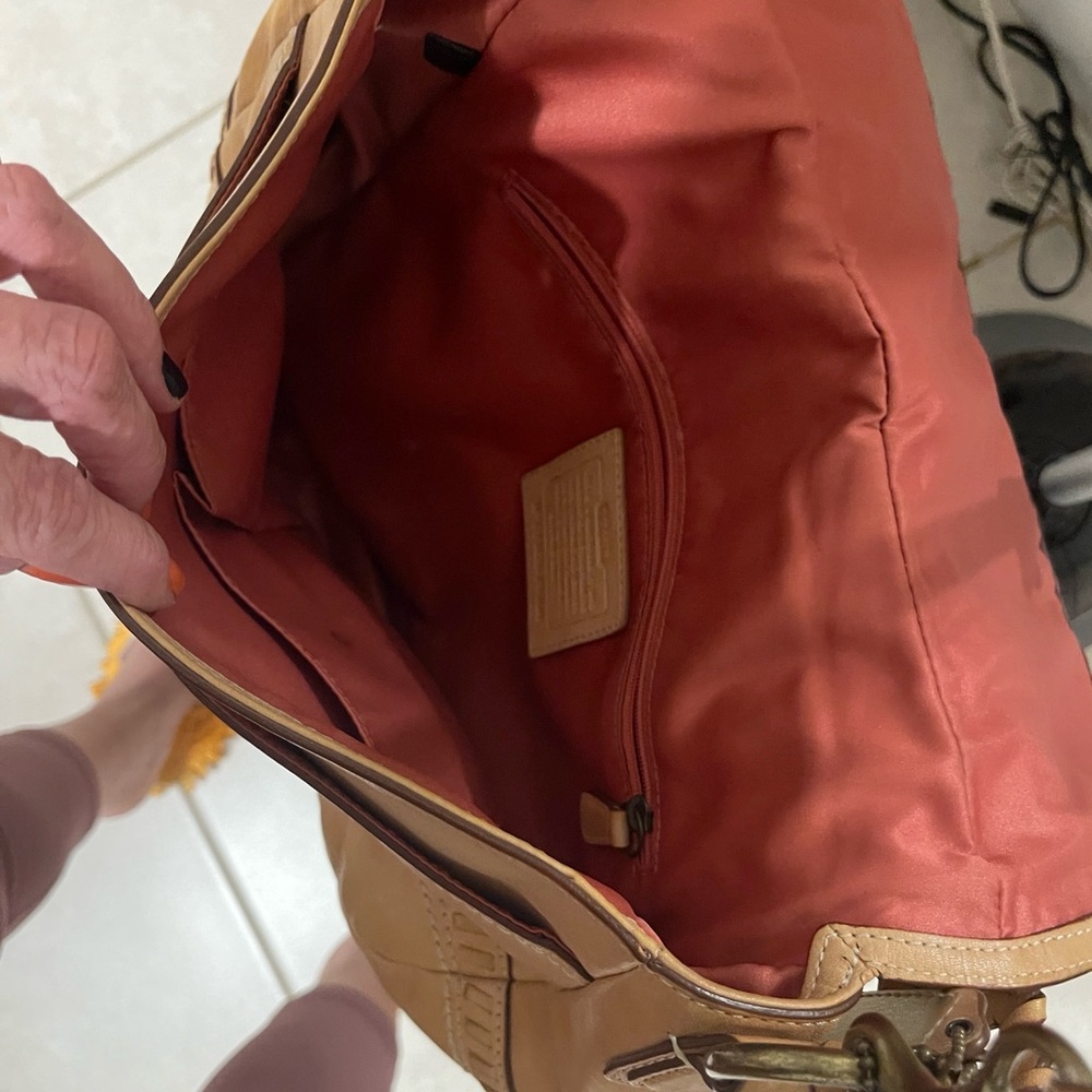 Coach Tan Leather Shoulder Bag